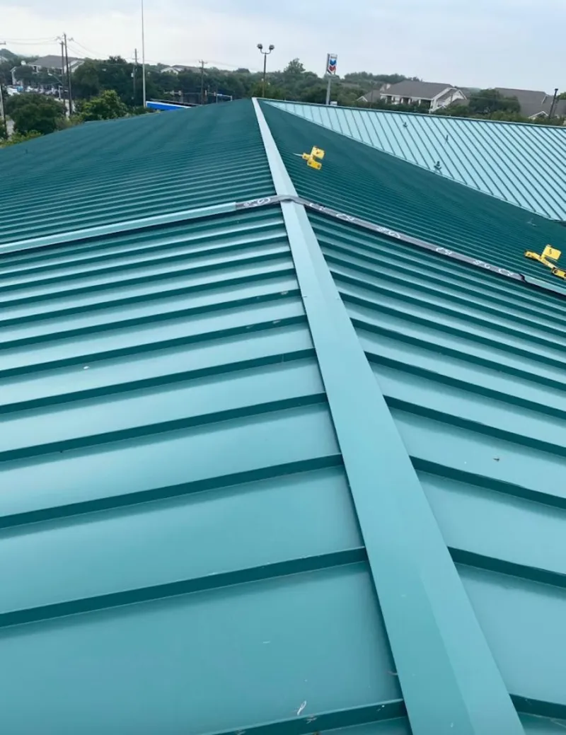 Green commercial metal roof ridge and valley for Metal Roof Repair in Miles City